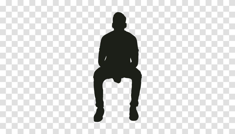 Man Sitting Leaning Forward Silhouette, Person, Human, Standing, Kneeling Transparent Png