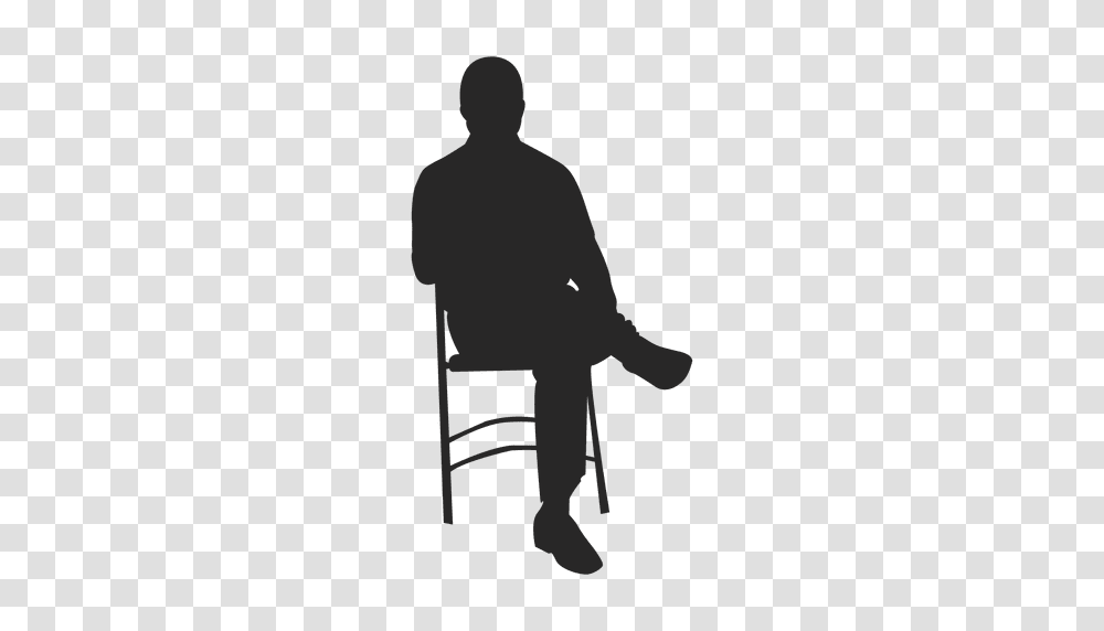 Man Sitting On Chair, Person, Human, Standing, Silhouette Transparent Png