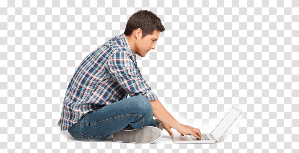 Man Sitting People Sit On The Floor, Person, Pc, Computer, Electronics Transparent Png