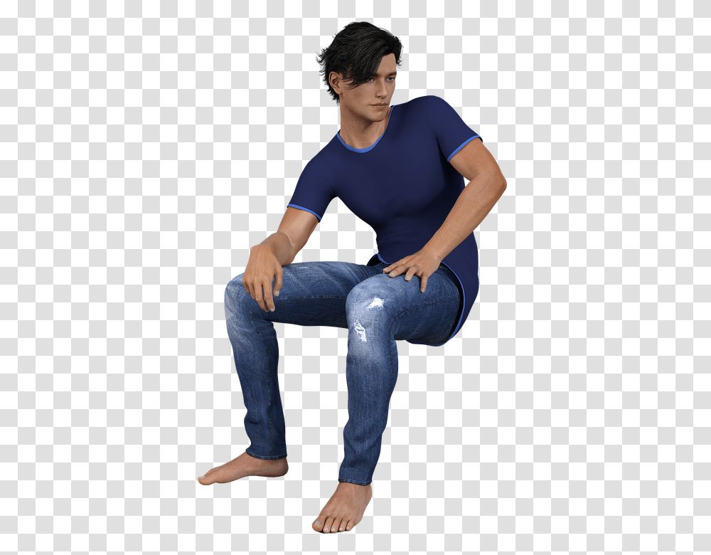 Man Sitting Pose, Apparel, Pants, Person Transparent Png