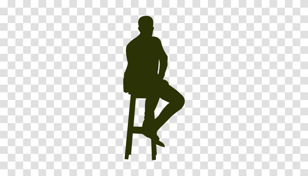 Man Sitting Silhouette, Standing, Person, Painting Transparent Png