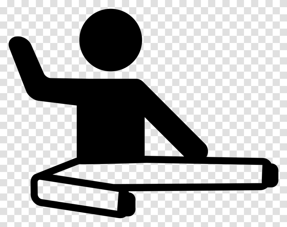 Man Sitting Stretching Left Leg Icon Free Download, Hammer, Sport, Stencil Transparent Png