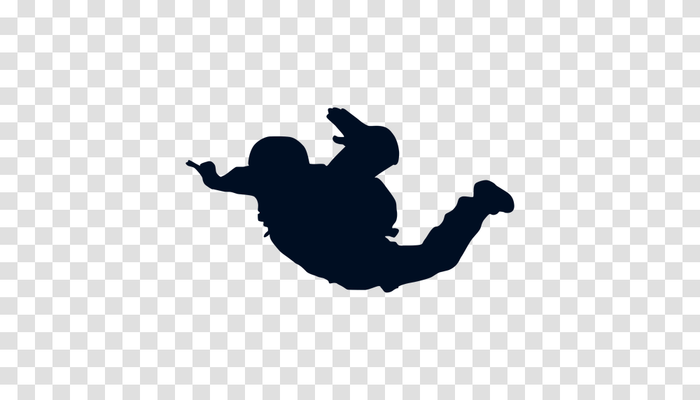 Man Skydiving Silhouette, Bird, Cat, Logo Transparent Png