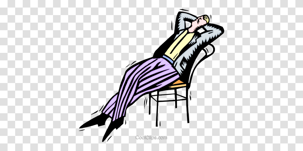 Man Sleeping On The Job Royalty Free Vector Clip Art Illustration, Person, Bird, Sitting, Musician Transparent Png