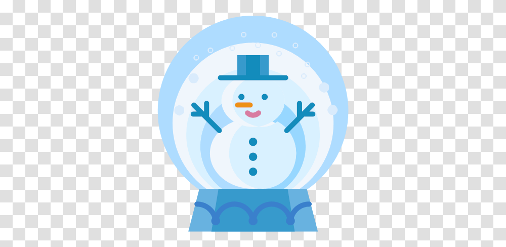 Man Snow Snowglobe Snowman Winter Icon Flat Christmas Icons, Nature, Outdoors, Ice Transparent Png