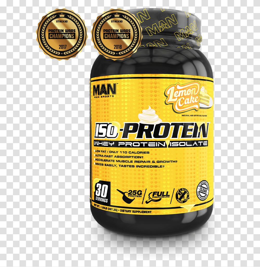 Man Sports Iso Protein, Label, Lager, Beer Transparent Png