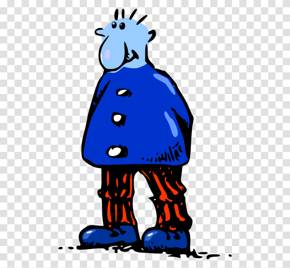 Man Standing Big Nose Blue Cartoon Characters With Big Nose, Poster, Advertisement, Outdoors, Nature Transparent Png