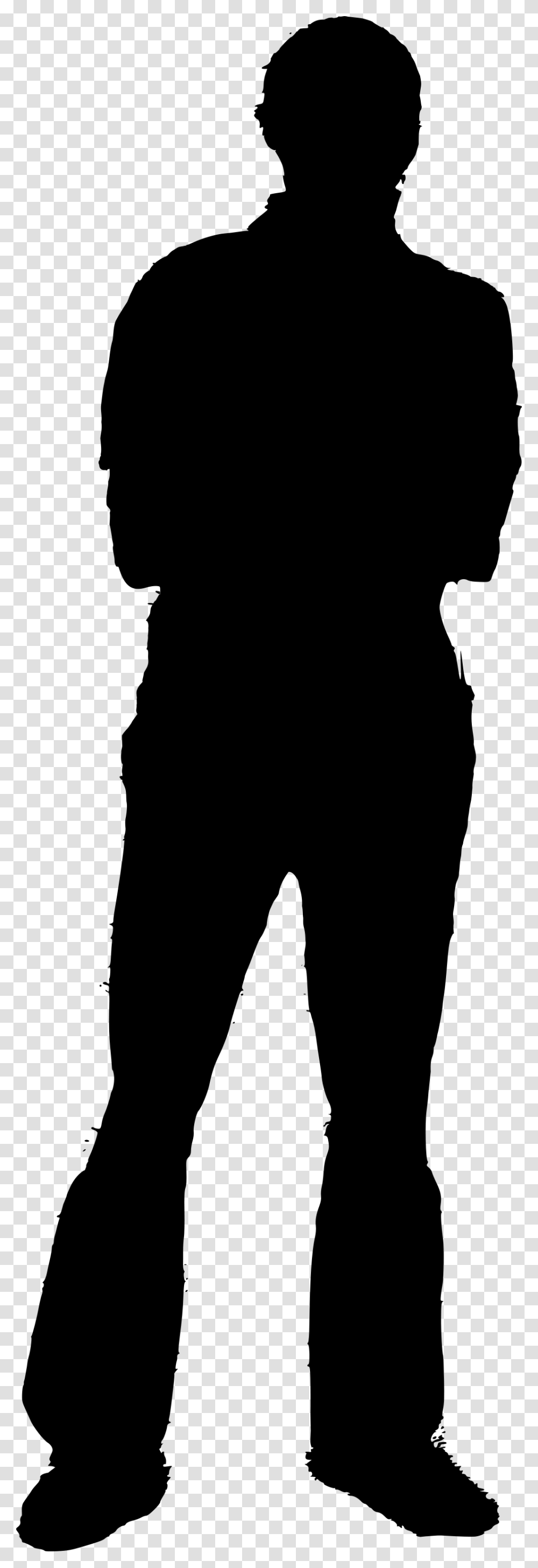 Man Standing Silhouette, Gray, World Of Warcraft Transparent Png