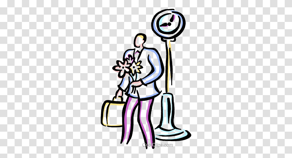 Man Standing With A Bouquet Of Flowers Royalty Free Vector Clip, Cleaning, Performer, Doodle, Drawing Transparent Png