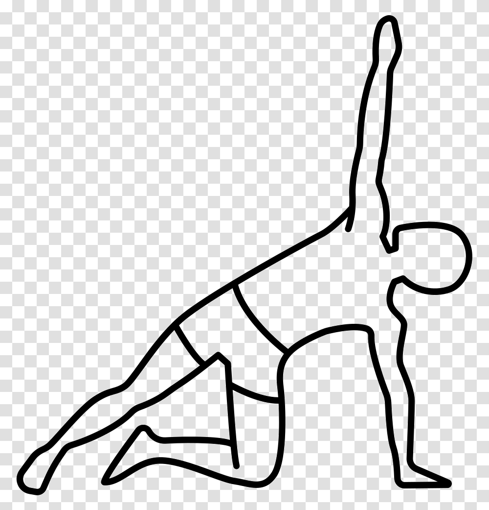 Man Supporting Himself On One Arm And Stretching Right Stretching, Shovel, Tool, Animal, Gecko Transparent Png