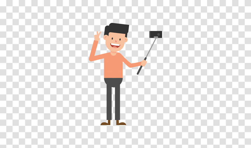 Man Taking A Selfie Cartoon Vector, Female, Girl, Cross Transparent Png