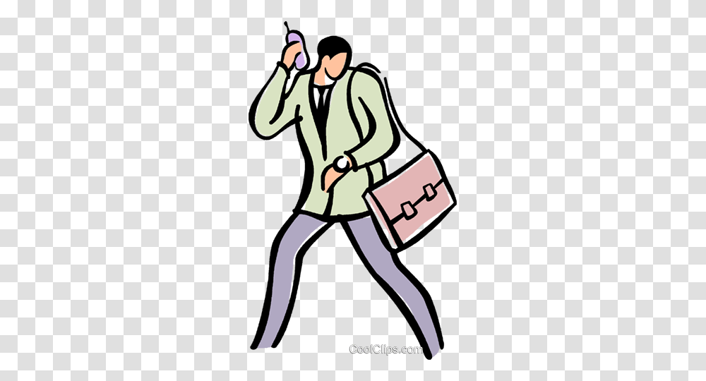 Man Talking On A Cell Phone Royalty Free Vector Clip Art, Bag, Label, Handbag Transparent Png