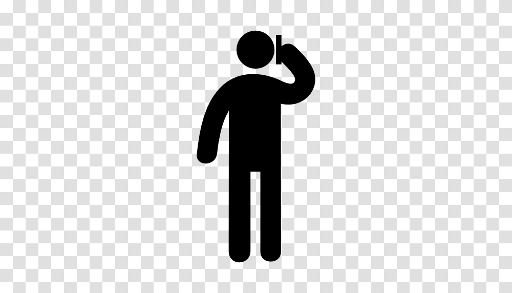 Man Talking With Phone, Silhouette, Hammer, Tool Transparent Png