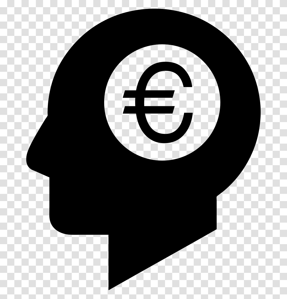 Man Thinking About Euro Icon Man Think Money, Hand, Number Transparent Png