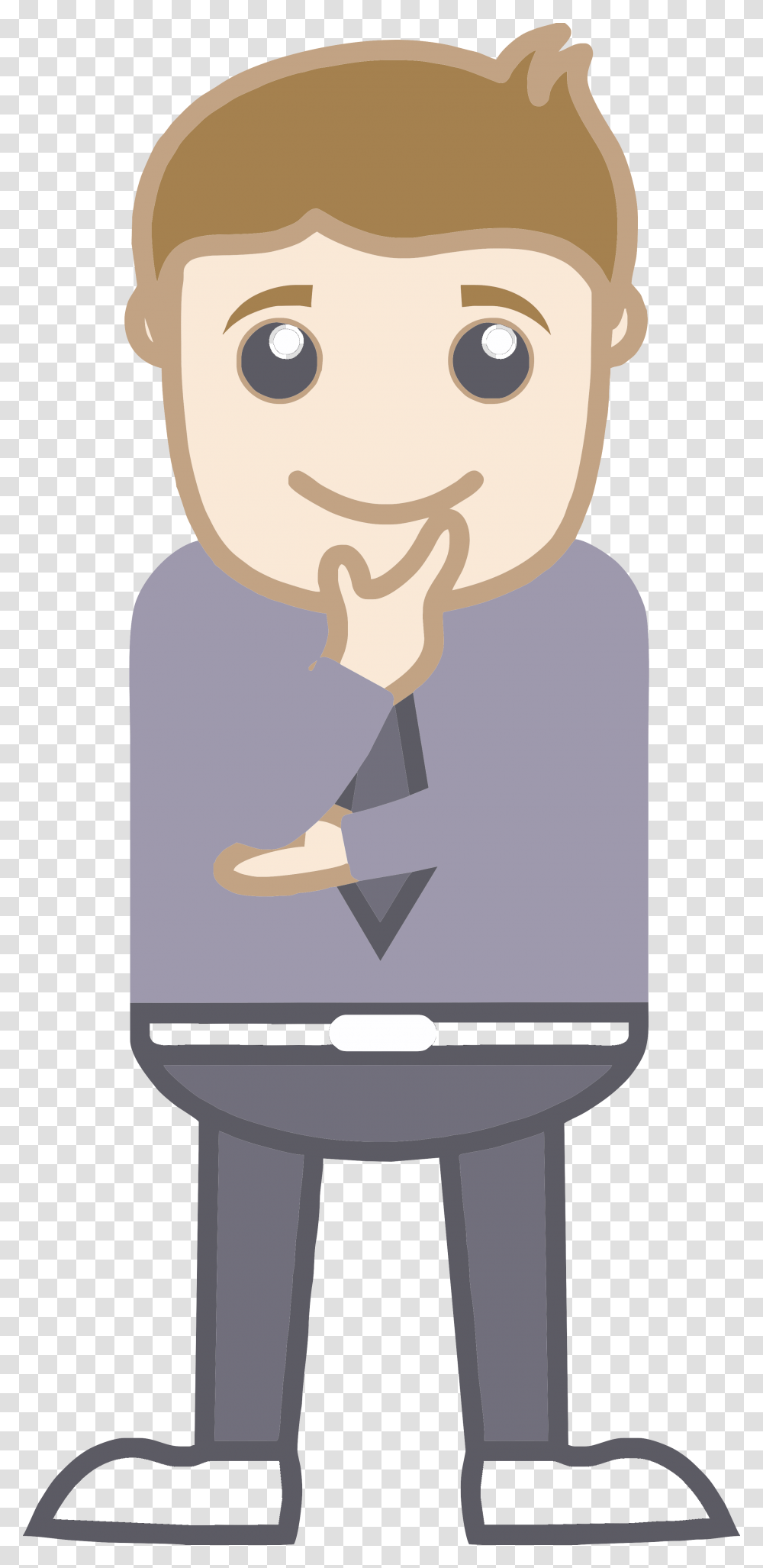 Man Thinking Clipart Man With Heart Clipart, Hand Transparent Png