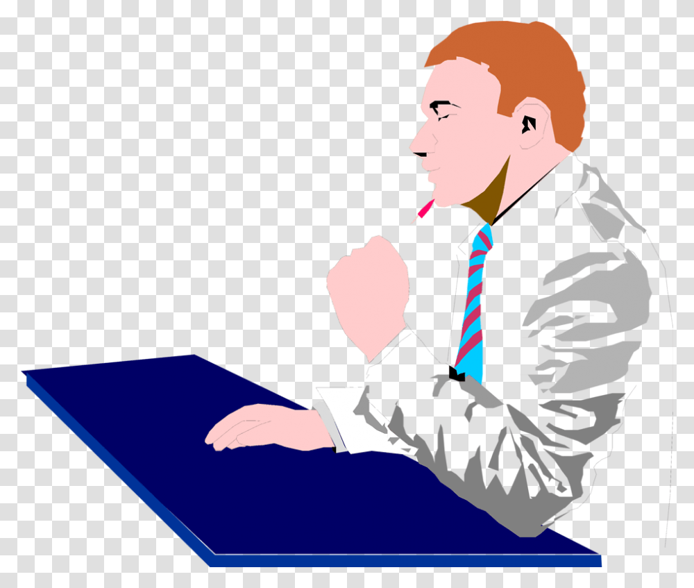 Man Thinking Cliparts, Person, Sport, Tie, Accessories Transparent Png