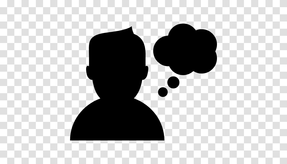 Man Thinking, Silhouette, Person, Human, Stencil Transparent Png