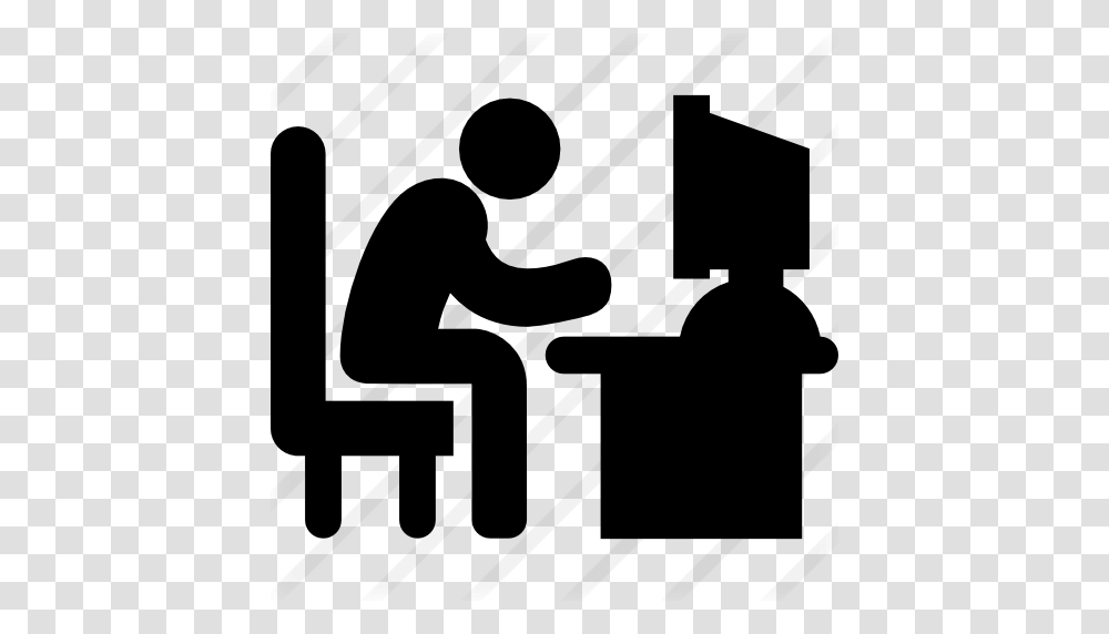 Man Typing On Computer Desk, Gray, World Of Warcraft Transparent Png