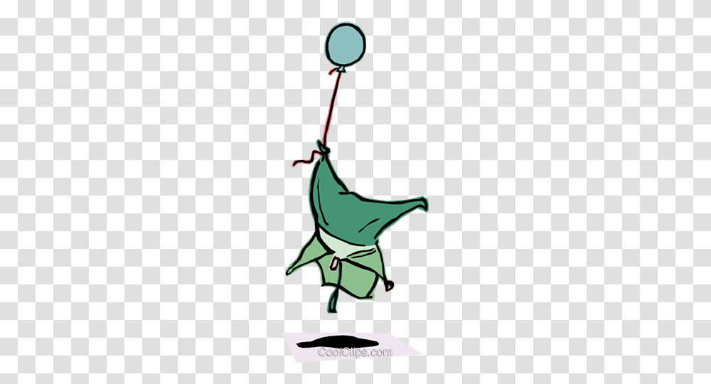 Man Upside Down Attached To Balloon Royalty Free Vector Clip Art, Animal, Sea Life, Bird, Fish Transparent Png