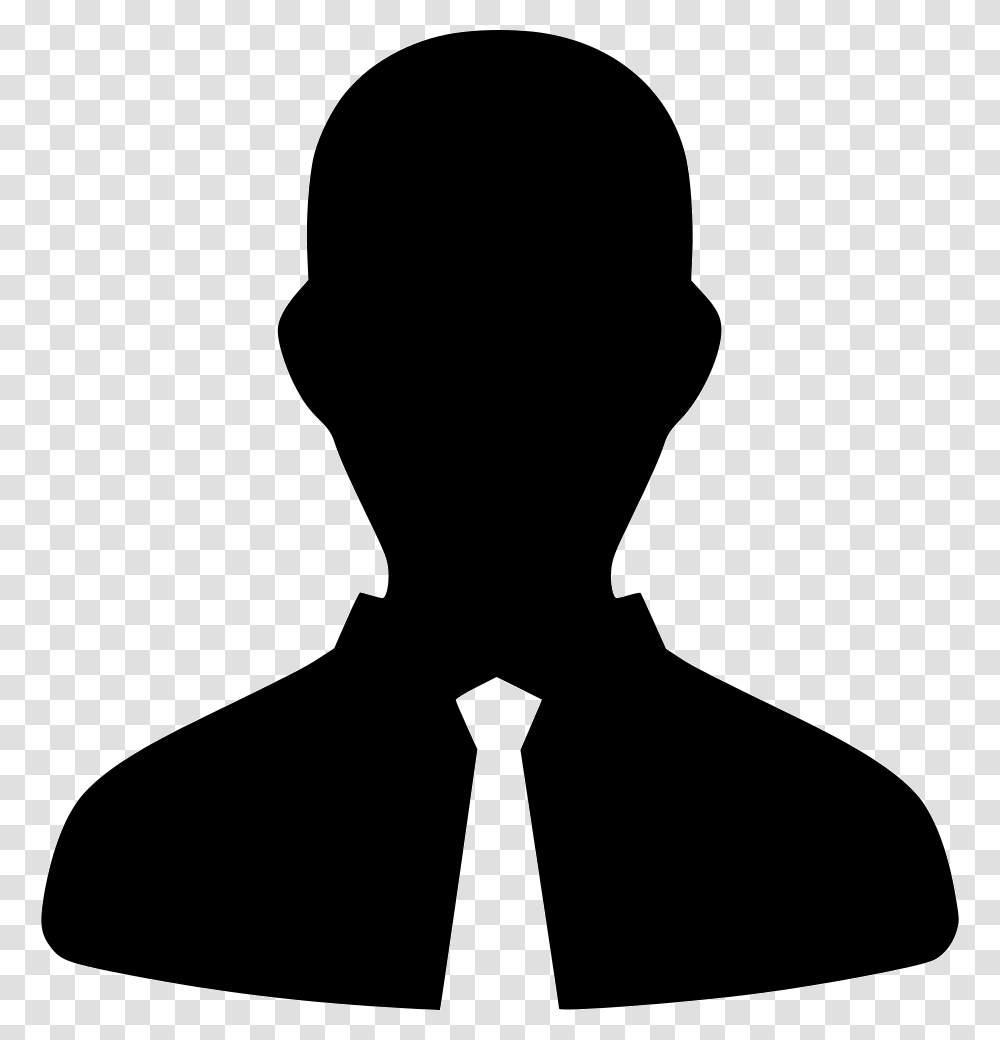 Man User Default Suit Business Customer Image Black And White, Silhouette, Tie, Accessories, Accessory Transparent Png