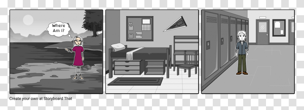 Man Vs Nature Storyboard, Person, Furniture, Bed, Clinic Transparent Png
