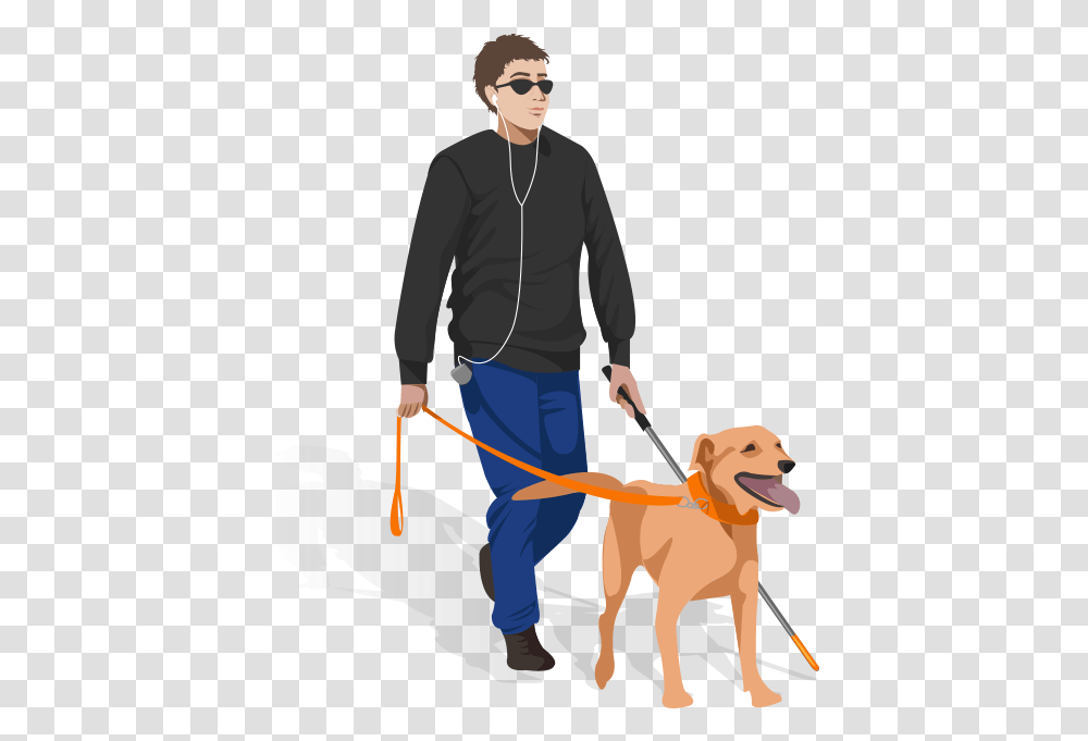 Man Walking Dog, Person, Strap, Leash Transparent Png