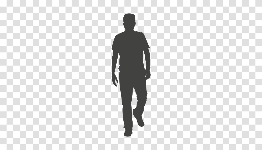 Man Walking Front Silhouette, Person, Standing, Sleeve Transparent Png
