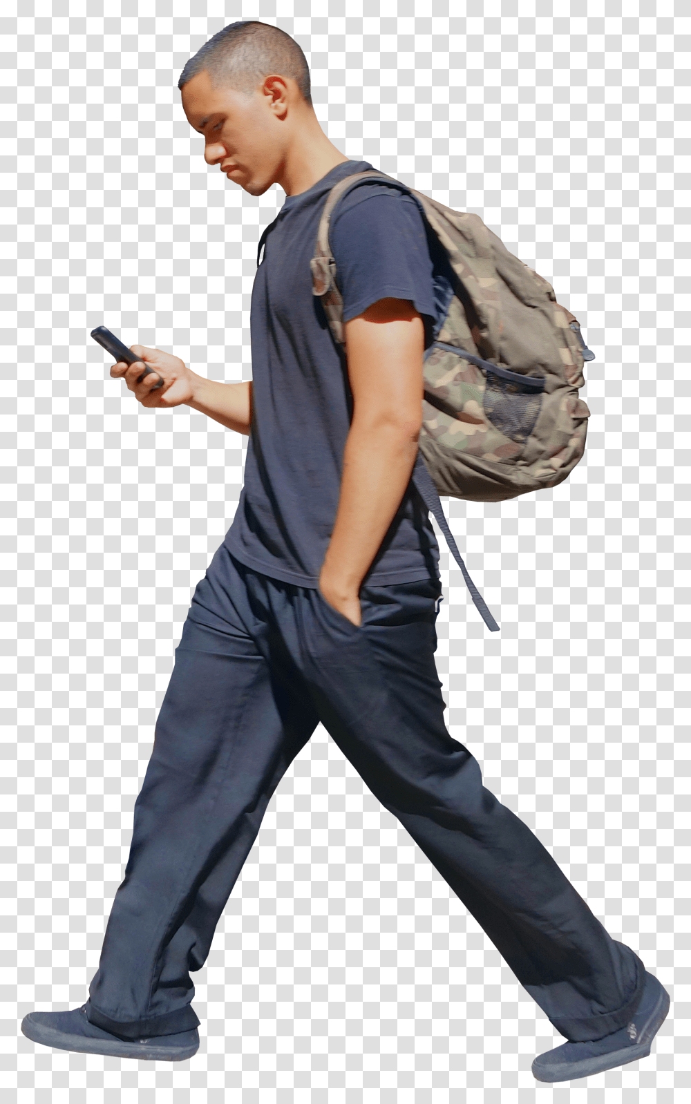 Man Walking On Phone, Person, Female, Sleeve Transparent Png