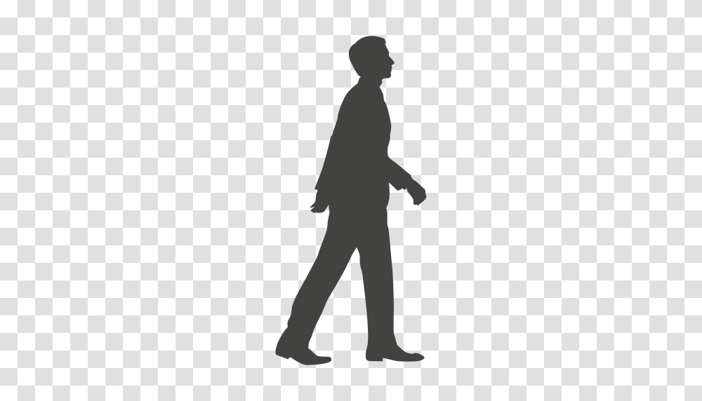 Man Walking Silhouette, Standing, Person, Pedestrian, Duel Transparent Png