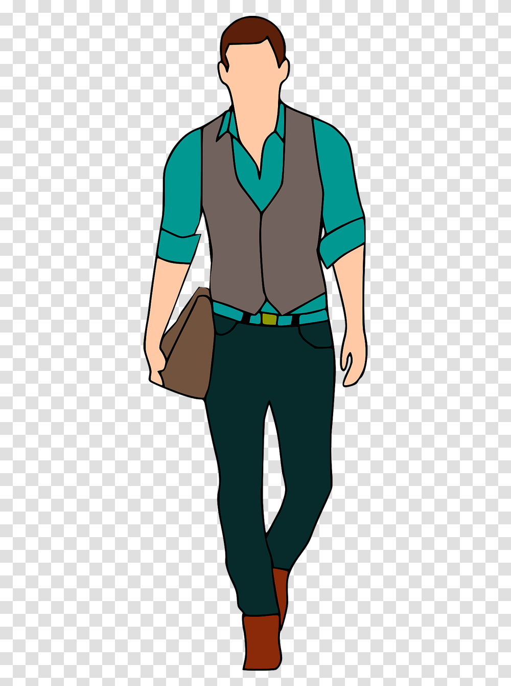 Man Walking To Work Free Picture Men Fashion Vector, Person, Sleeve, Costume Transparent Png