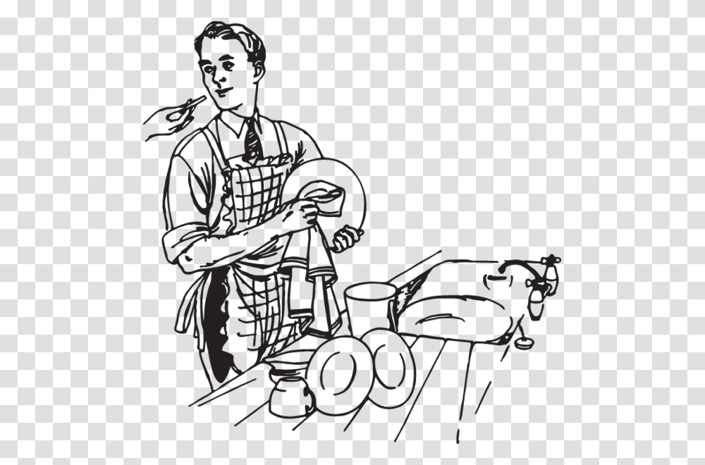 Man Wash Dishes Clip Art From Stamp, Poster, Vehicle, Transportation, Chair Transparent Png