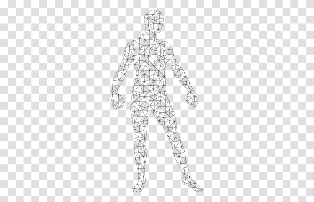 Man Wireframe Silhouette Standing, Gray, World Of Warcraft Transparent Png