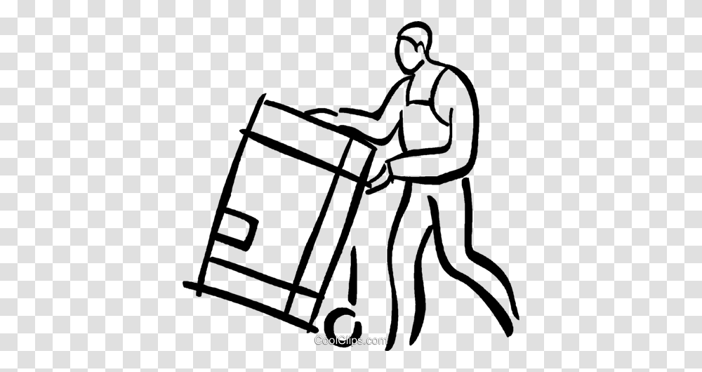 Man With A Shipping Crate Royalty Free Vector Clip Art, Spider, Utility Pole, Female, Bow Transparent Png