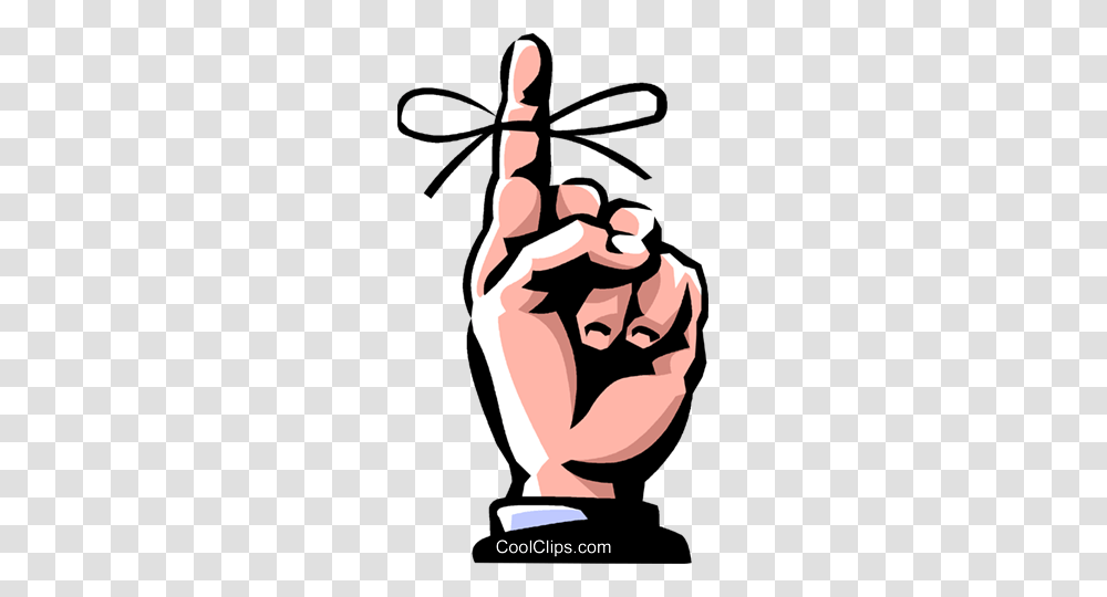 Man With A String Tied Around His Finger Royalty Free Vector Clip, Hand, Fist Transparent Png