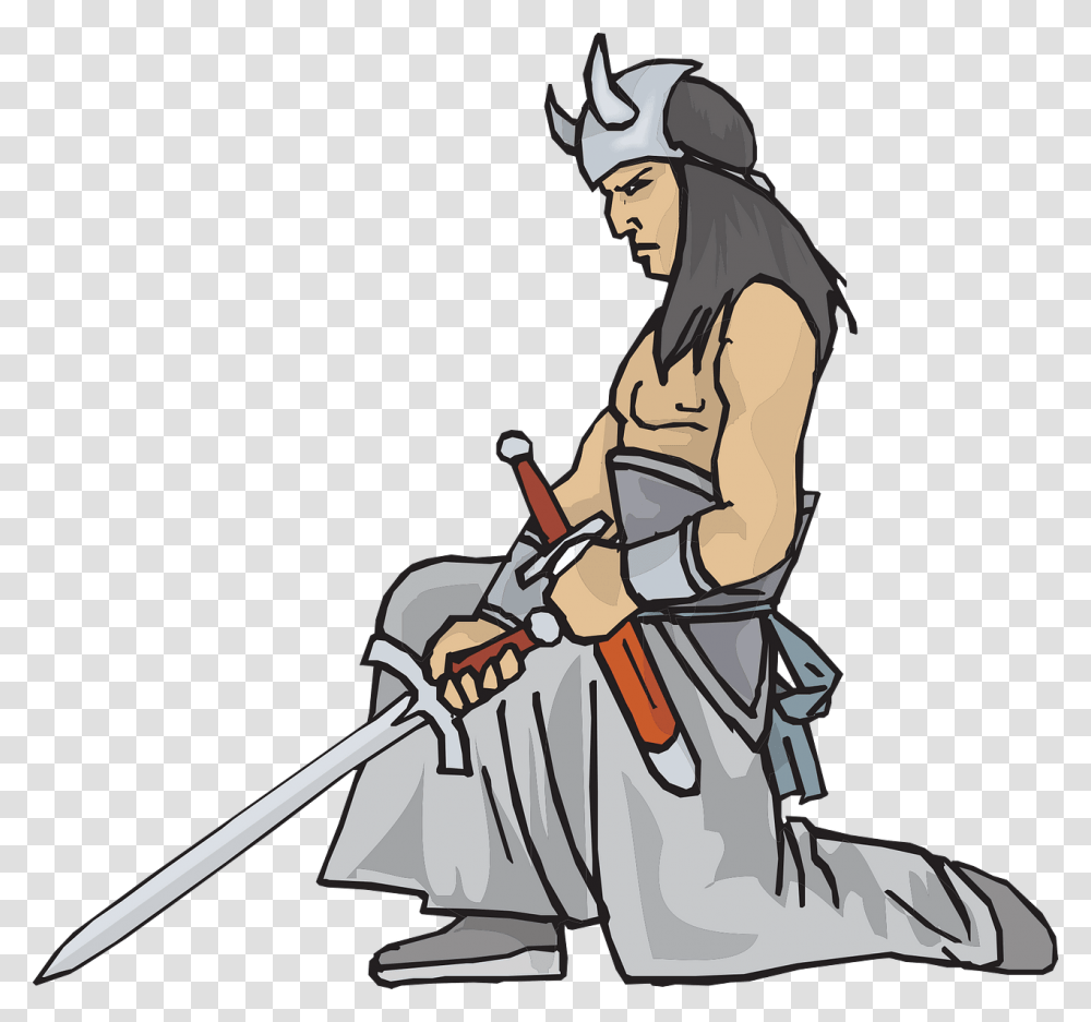 Man With A Sword Cartoon, Duel, Person, Human, Samurai Transparent Png