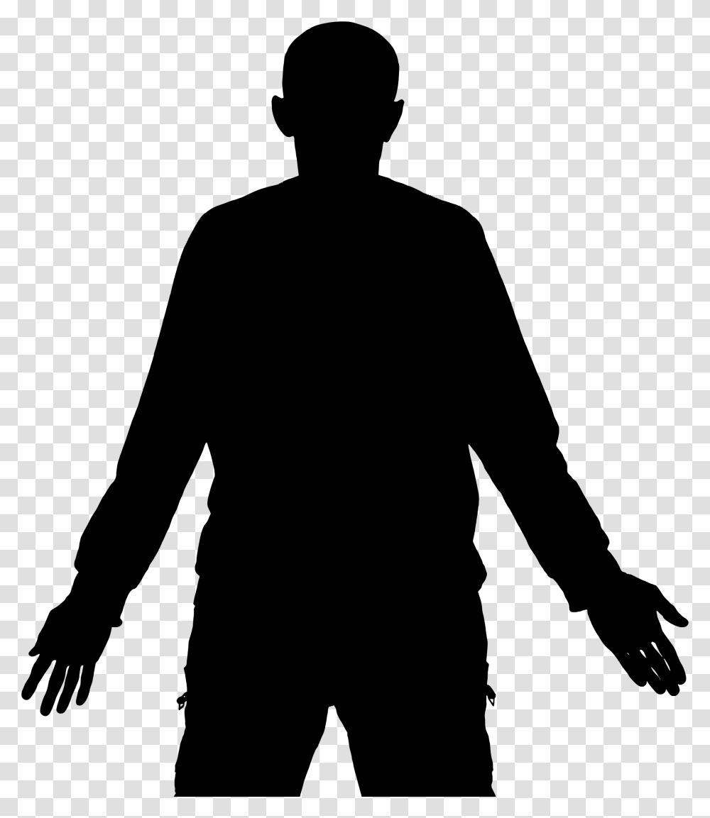 Man With Arms Out Silhouette Icons, Gray, World Of Warcraft Transparent Png
