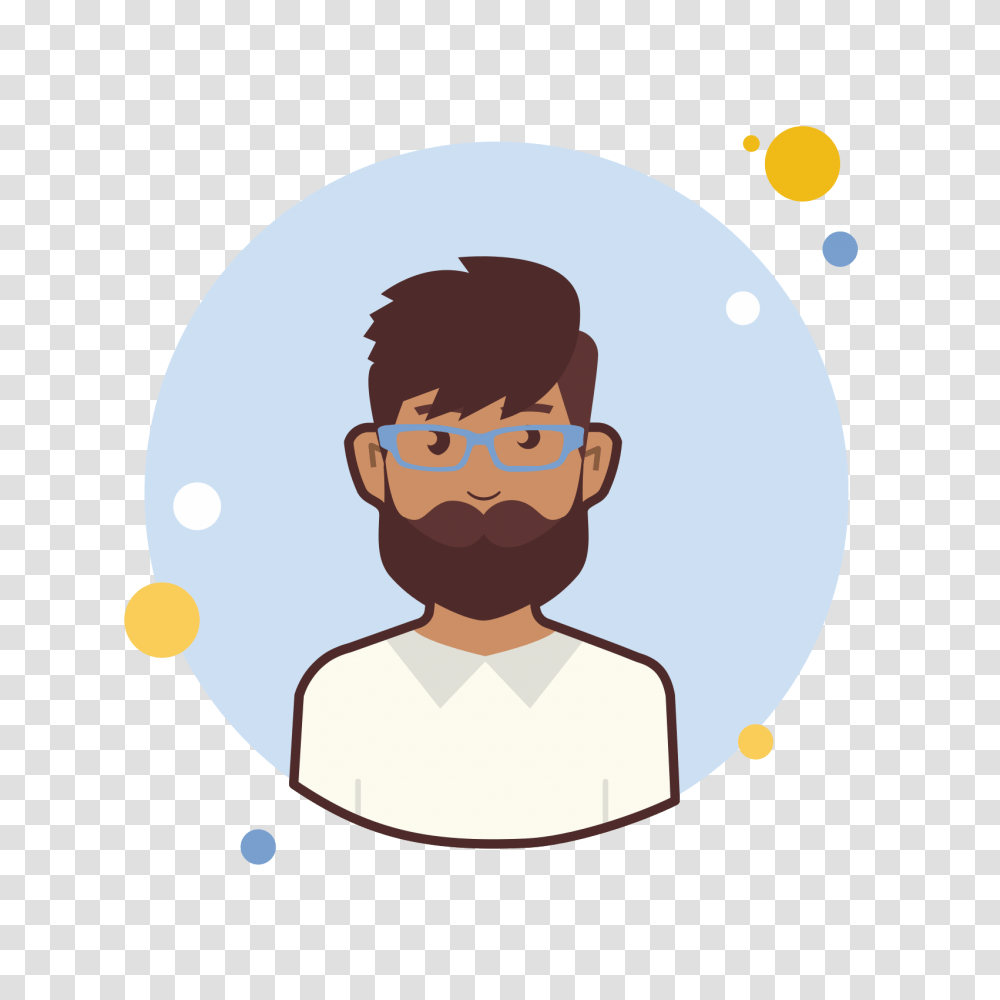 Man With Beard In Blue Glasses Icon, Face, Person, Head, Outdoors Transparent Png