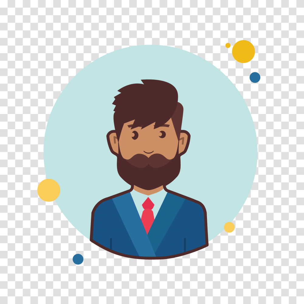 Man With Beard In Suit Icon, Person, Face, Crowd, Head Transparent Png