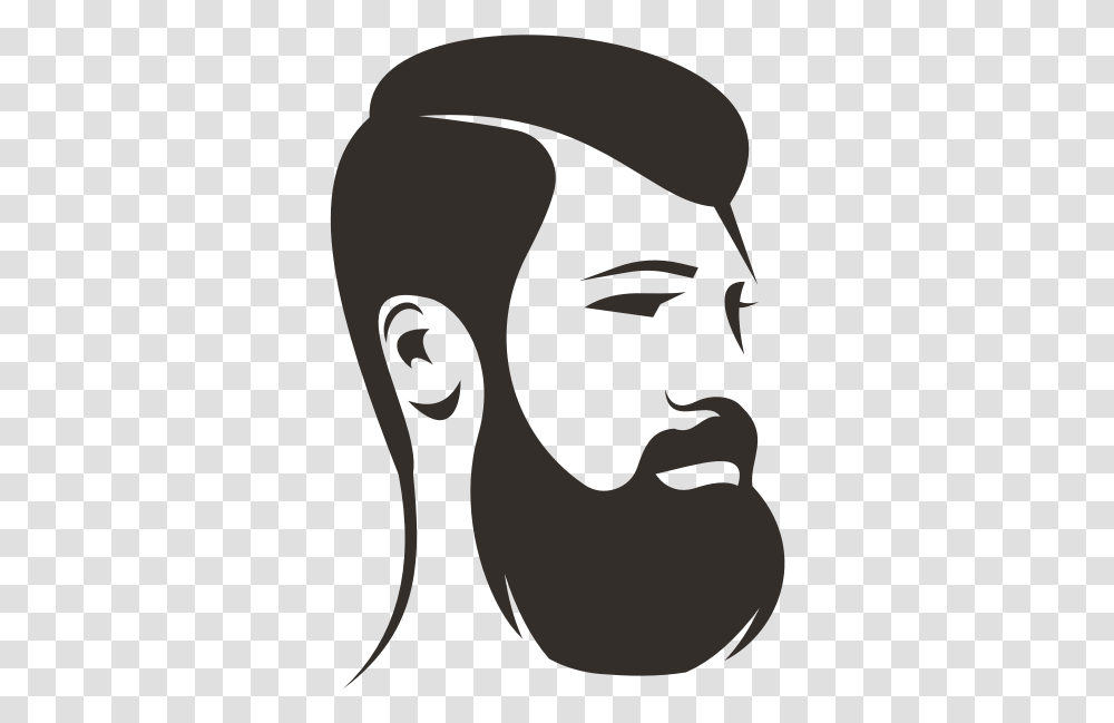 Man With Beard Silhouette Clip Art Beard Silhouette Long Hairs, Head, Face, Mask, Portrait Transparent Png