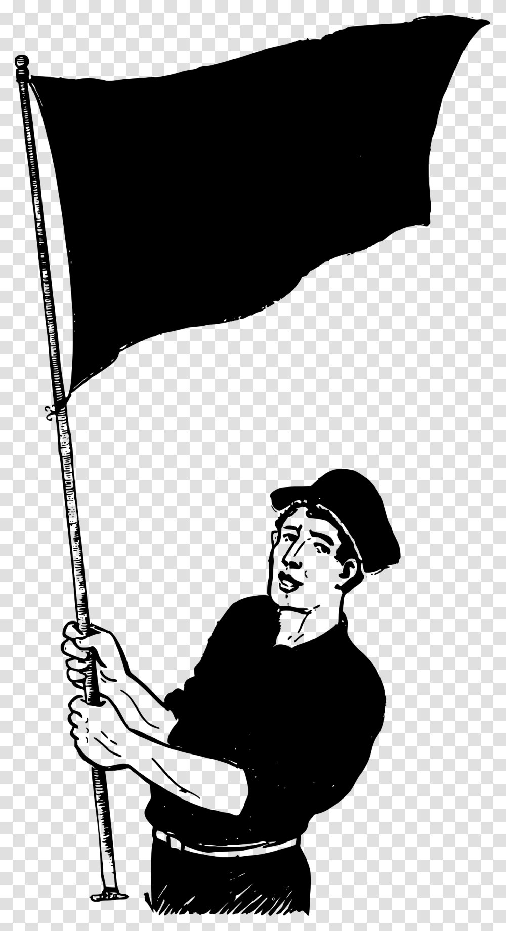 Man With Black Flag Clip Arts Clipart Man With Flag, Gray, World Of Warcraft Transparent Png