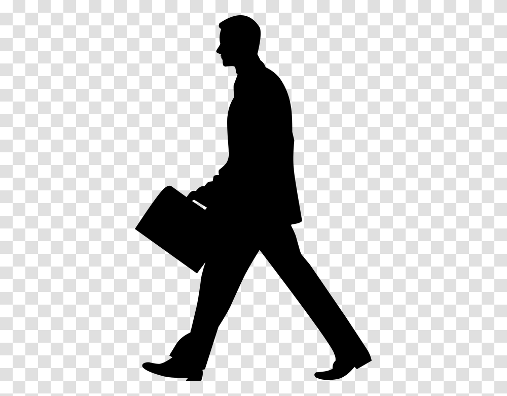 Man With Briefcase Silhouette, Gray, World Of Warcraft Transparent Png