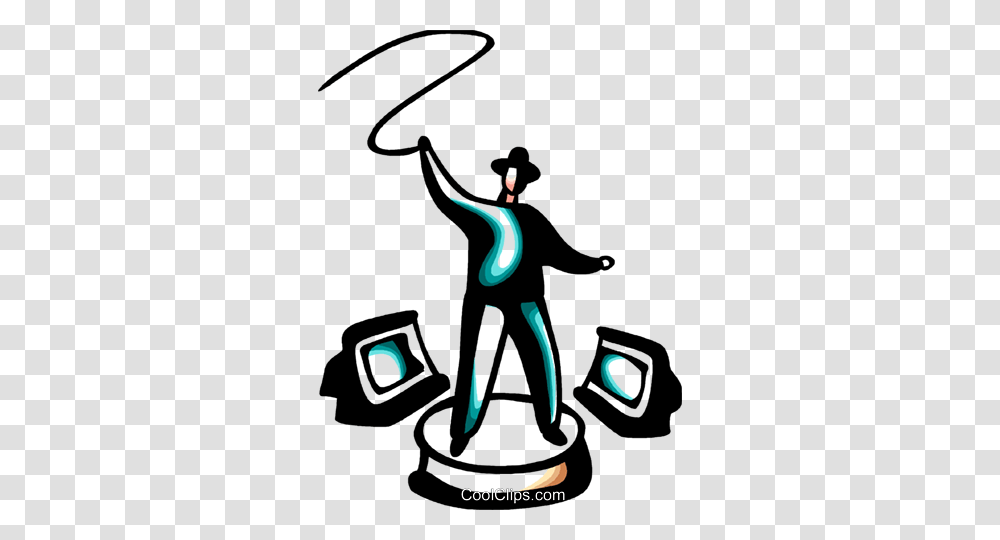 Man With Bull Whip And Computer Monitors Royalty Free Vector Clip, Person, Water, Outdoors, Duel Transparent Png