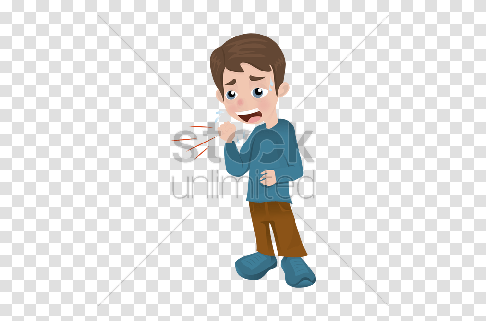 Man With Cough Vector Image, Person, Duel, Outdoors, Angler Transparent Png