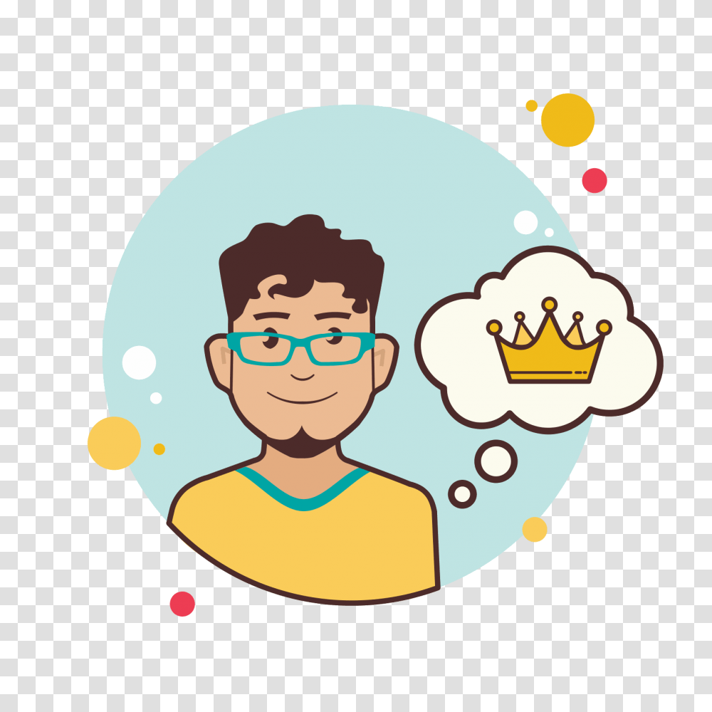 Man With Crown Icon, Face, Head, Label Transparent Png