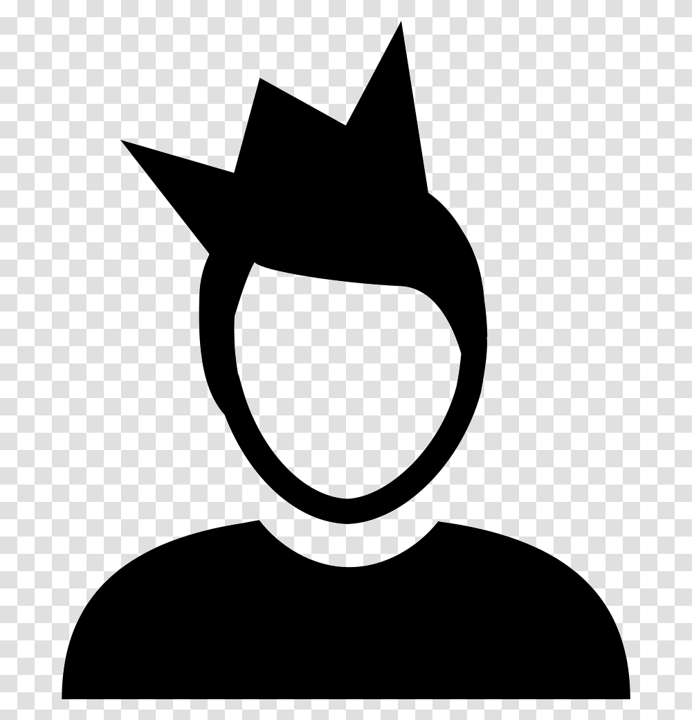 Man With Crown Icon, Silhouette, Stencil, Star Symbol Transparent Png