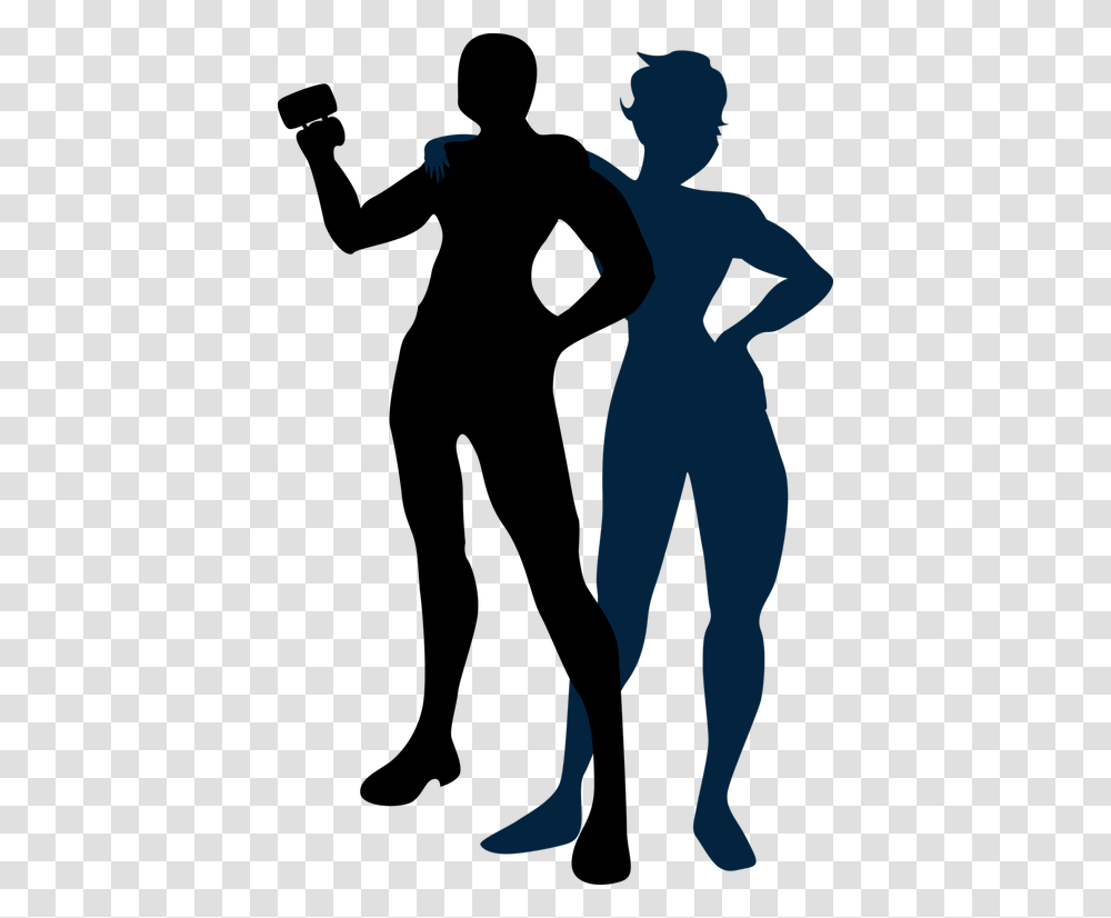 Man With Cup Silhouette Man And Woman Silhouette Couple, Dance Pose, Leisure Activities, Person Transparent Png