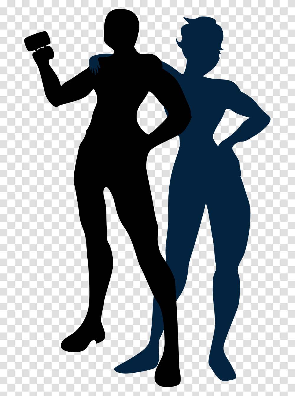 Man With Cup Silhouette Man And Woman Silhouette Couple, Person, Dance Pose, Leisure Activities Transparent Png
