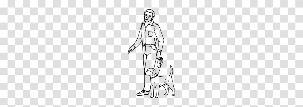 Man With Dog Clip Art, Utility Pole, Leisure Activities, Stencil, Hook Transparent Png