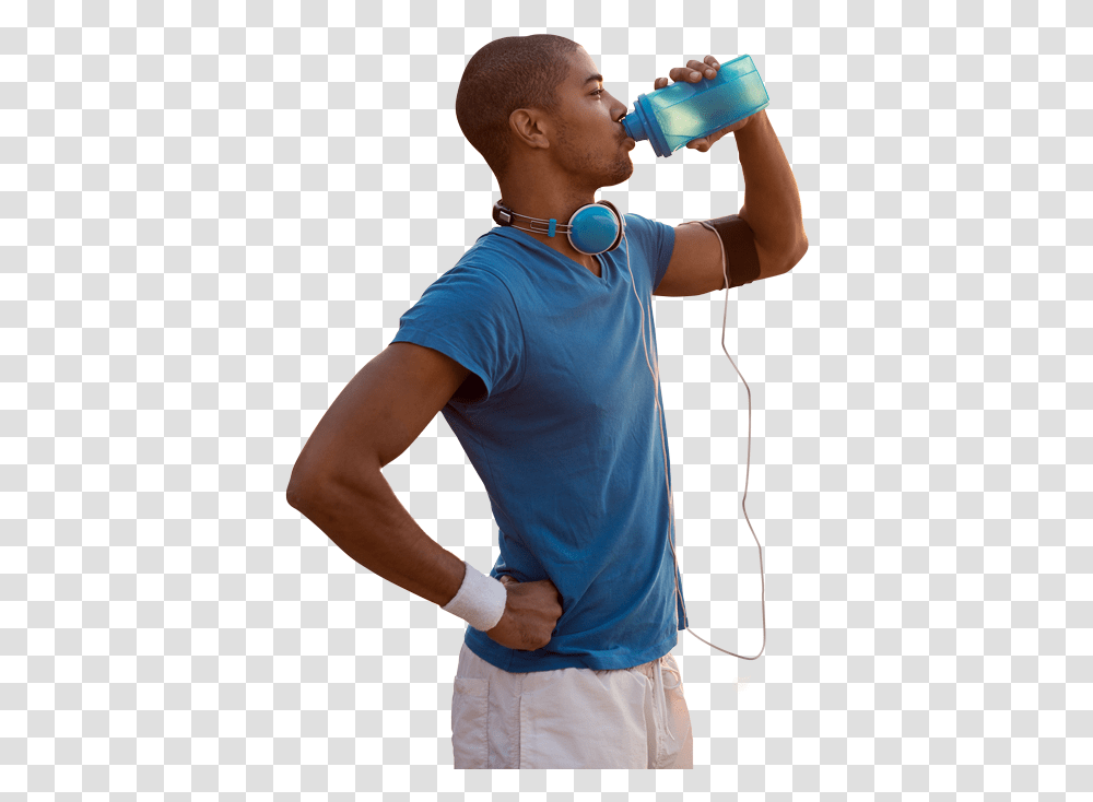 Man With Drink Black Person Drinking Water, Human, Apparel, Finger Transparent Png