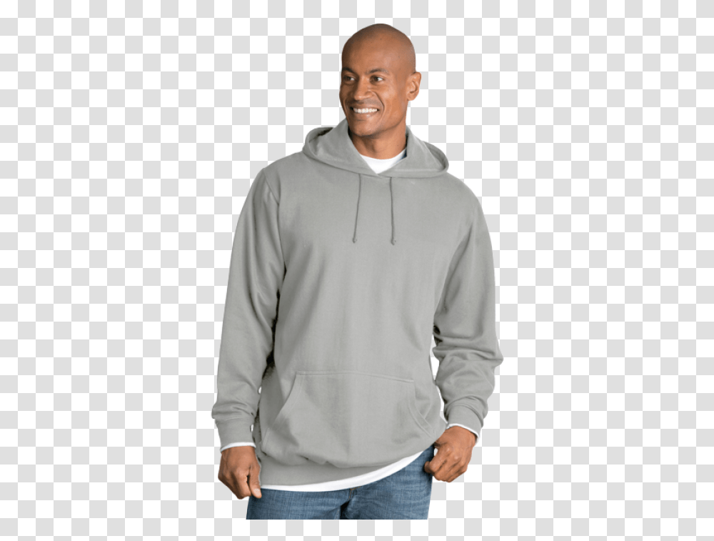 Man With Grey Hoodie, Apparel, Sweatshirt, Sweater Transparent Png